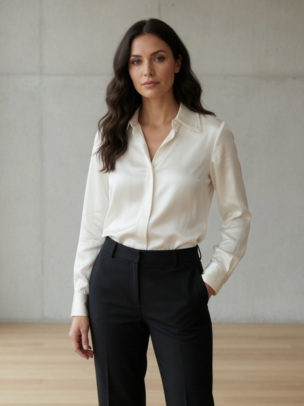 Brandon Maxwell Women’s Silk Blouse Size 8 Luxury Designer Workwear Top